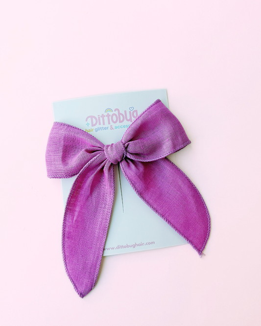 Pink Linen Bow
