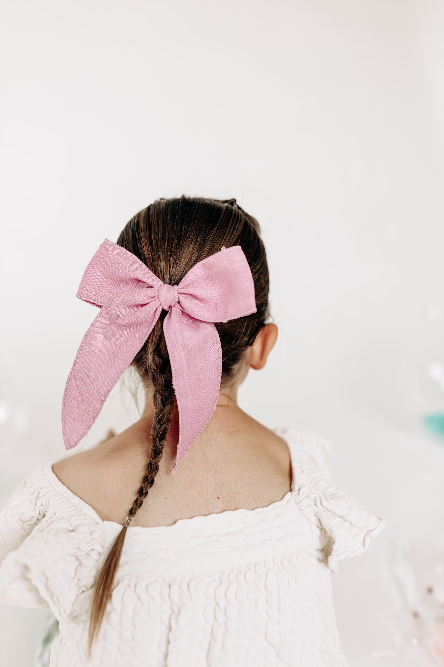 Pink Linen Bow