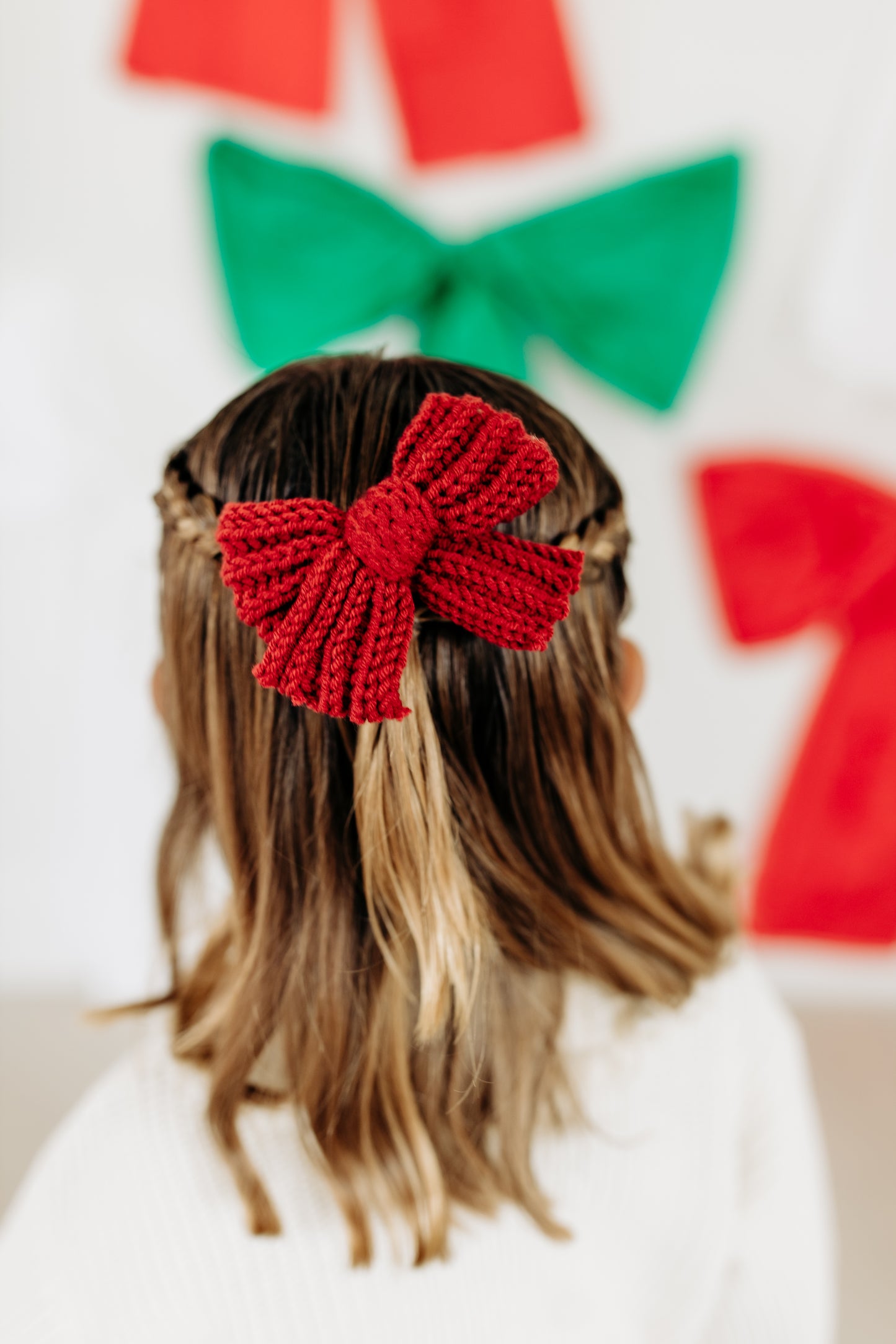 Red Knit Bow