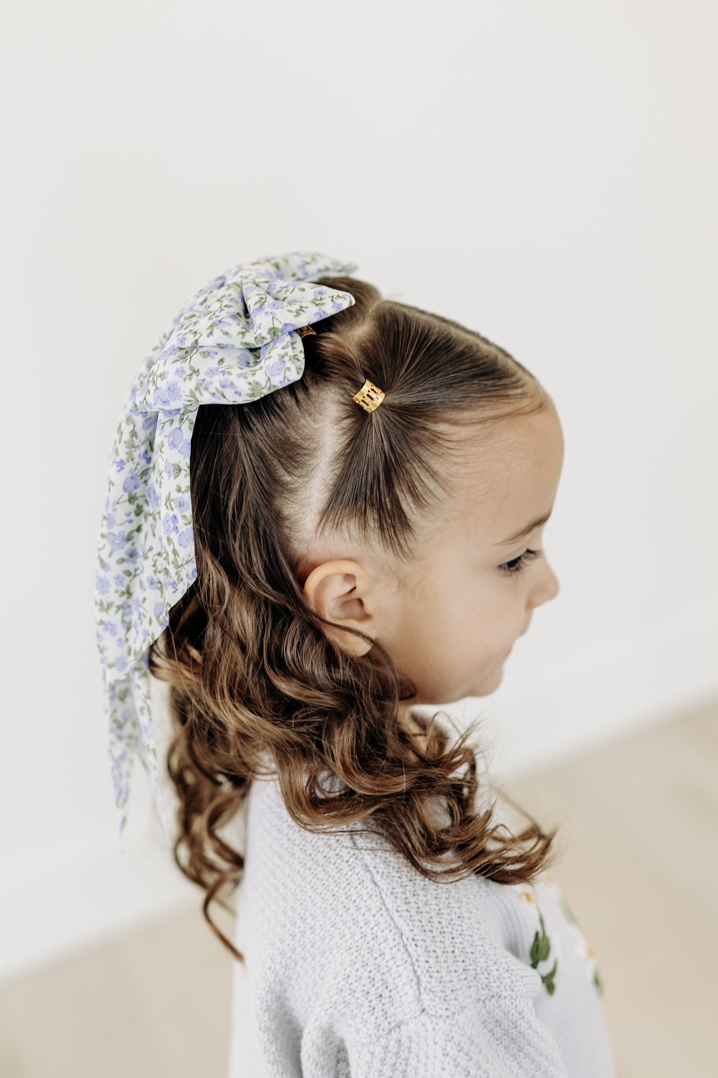 Purple Oversized Floral Bow