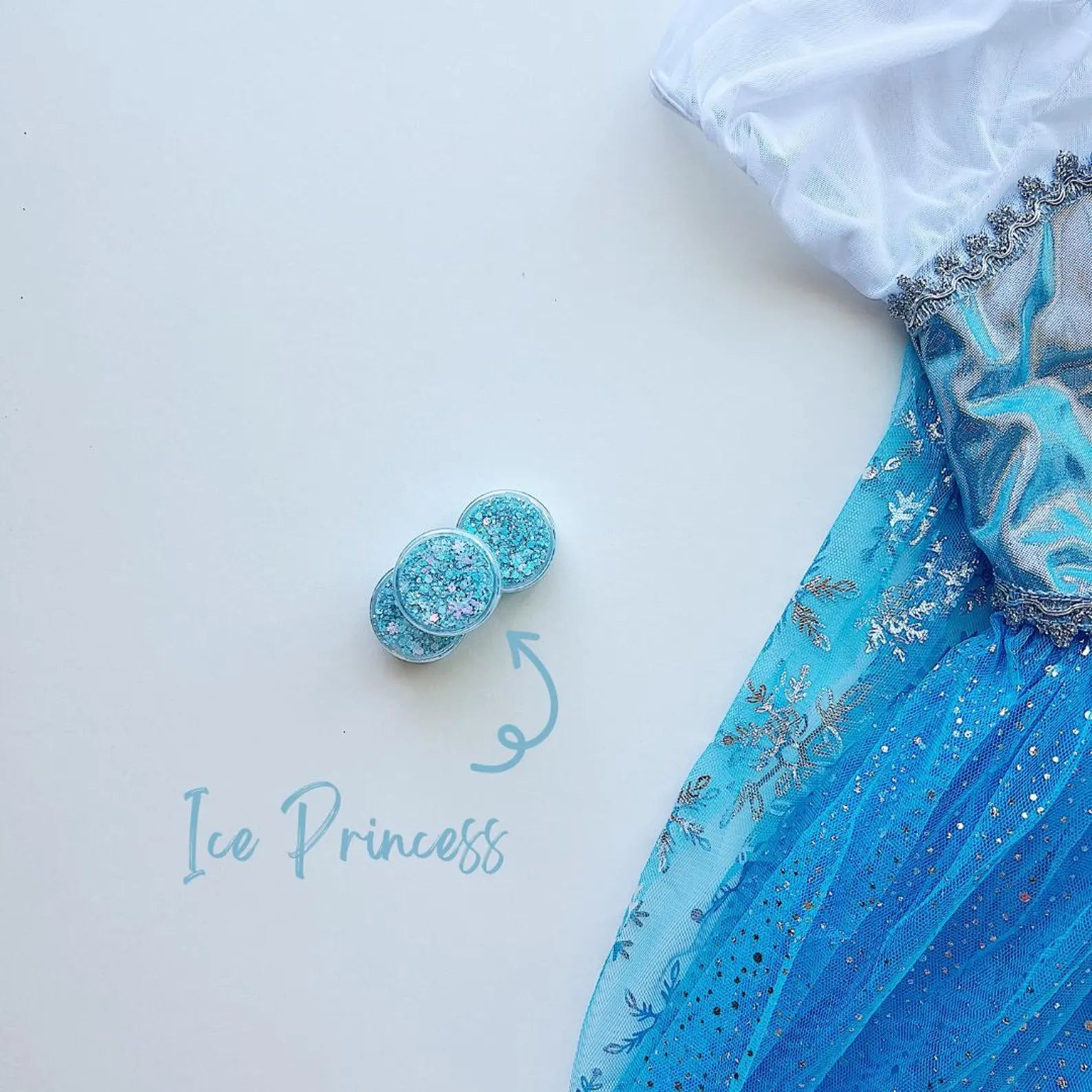 Buy Light Blue, White Hair Glitter Online