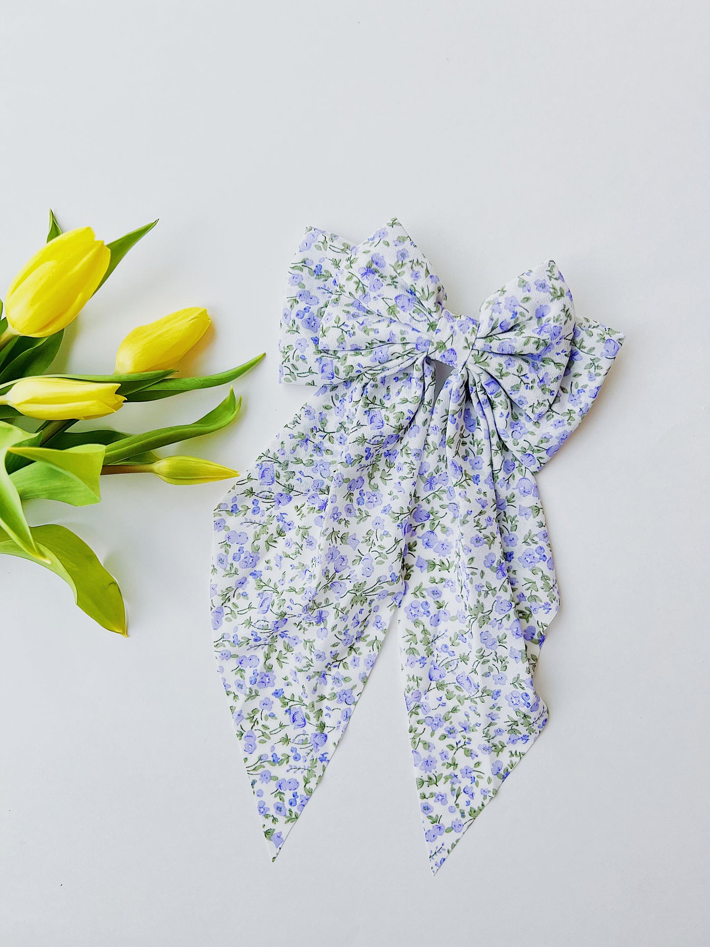 Purple Oversized Floral Bow