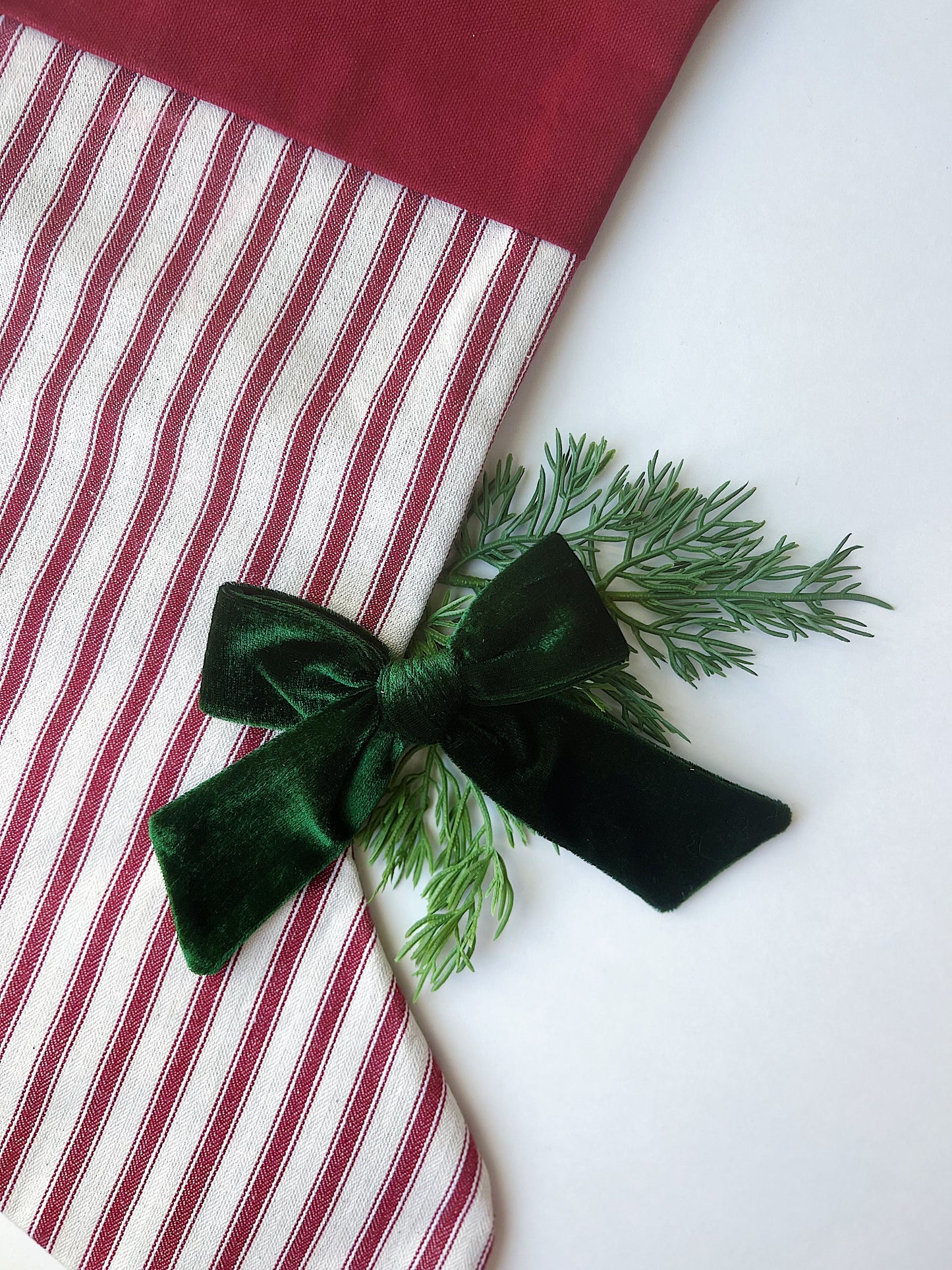 Green Velvet Bow