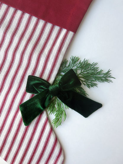 Green Velvet Bow
