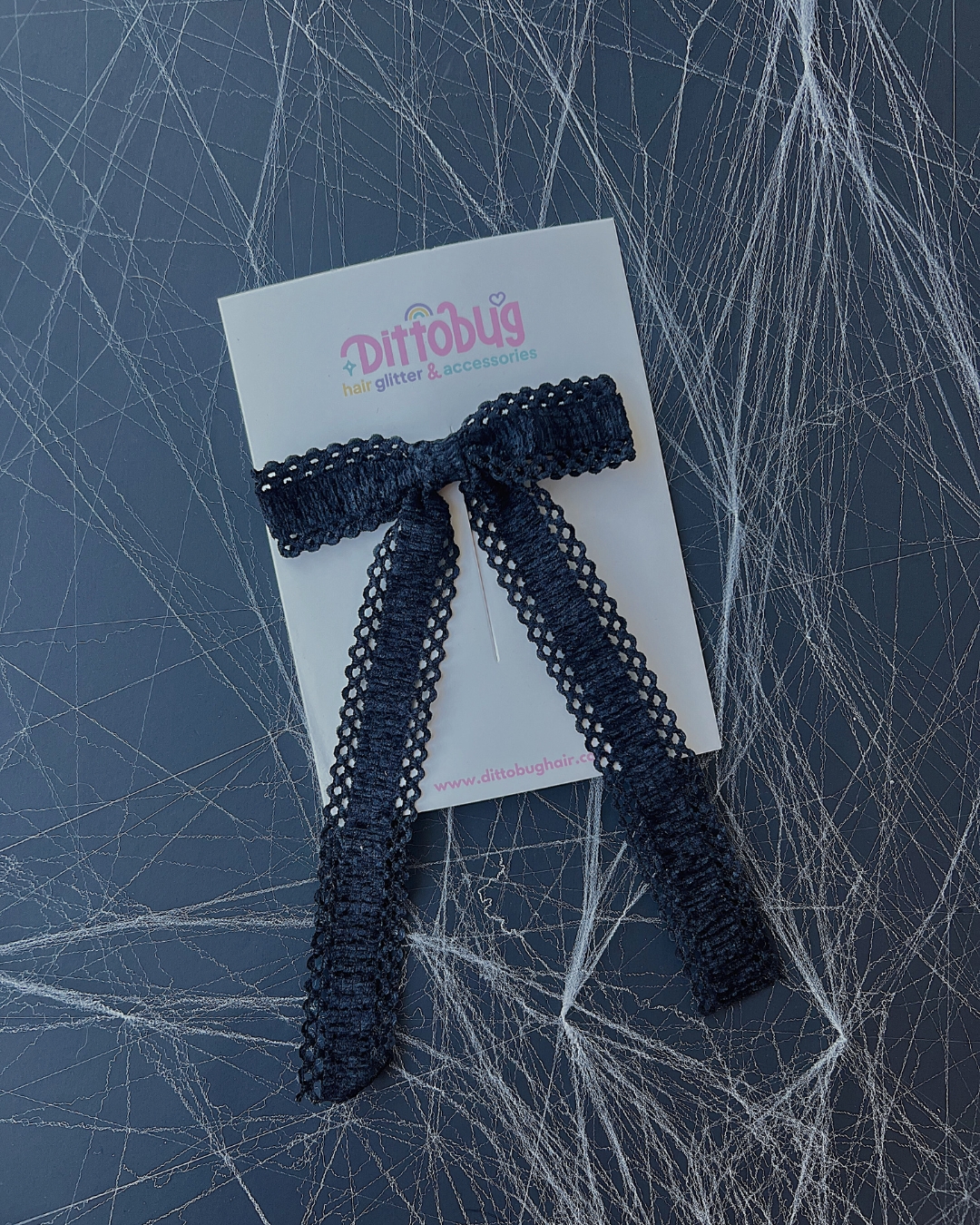 Black Lace Longtail Bow
