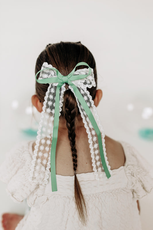 Green Layered Bow