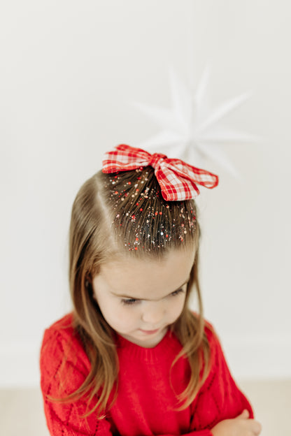Red Plaid Bow