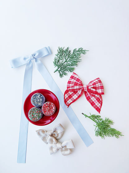 Red Plaid Bow