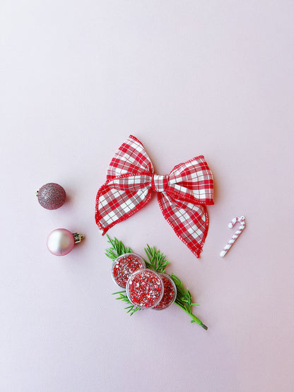 Red Plaid Bow