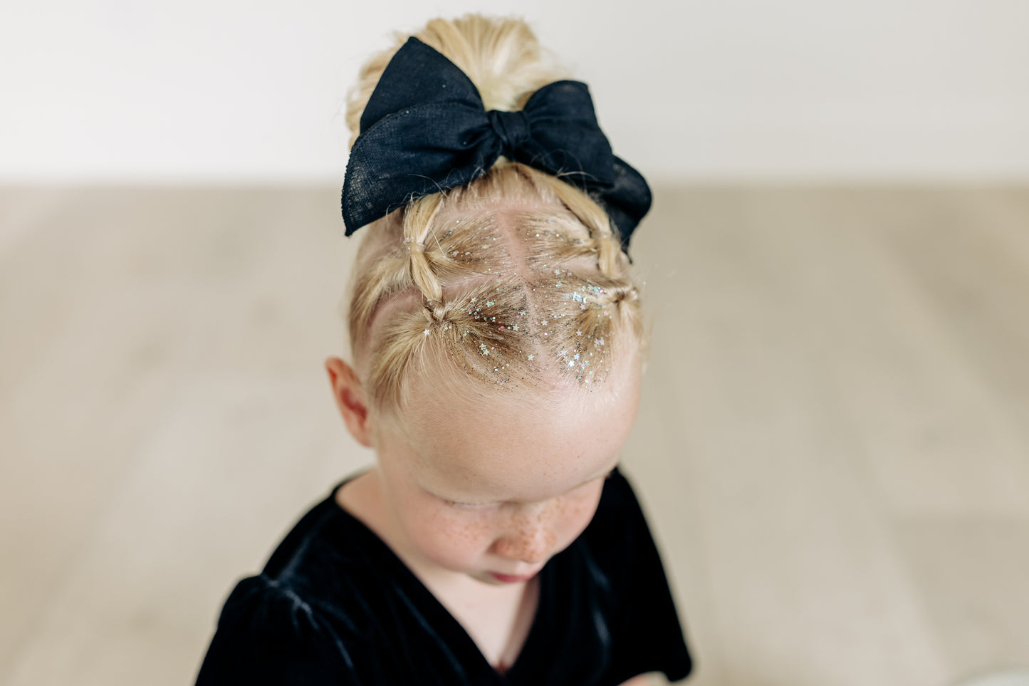 Black Linen Bow