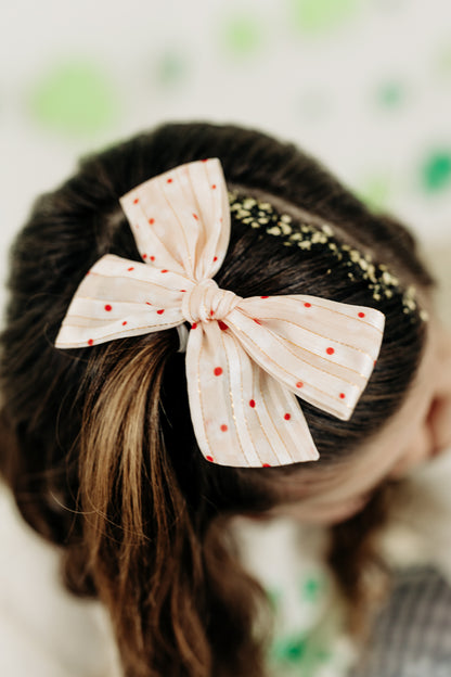 Peach Flower Bow