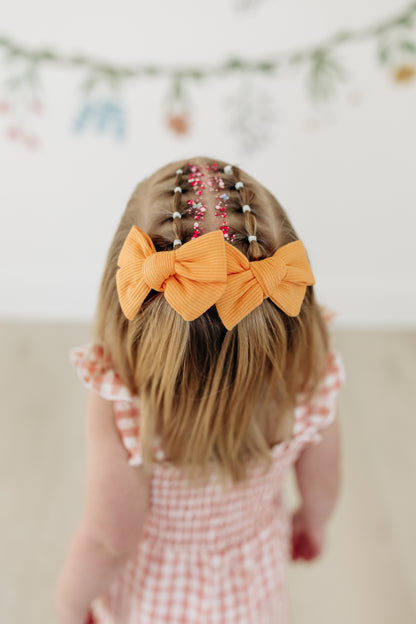 Orange Striped Pigtails
