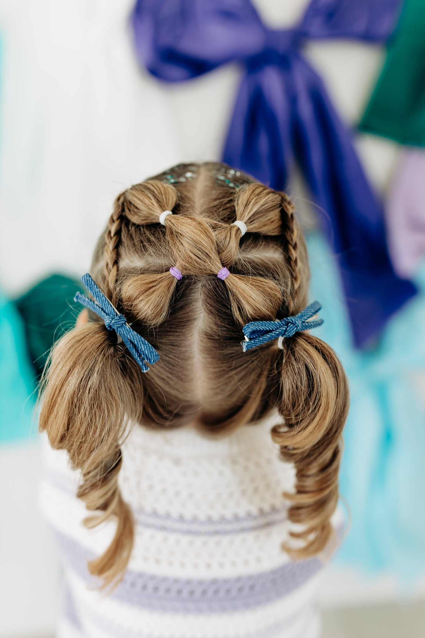 Mini Denim Pigtails