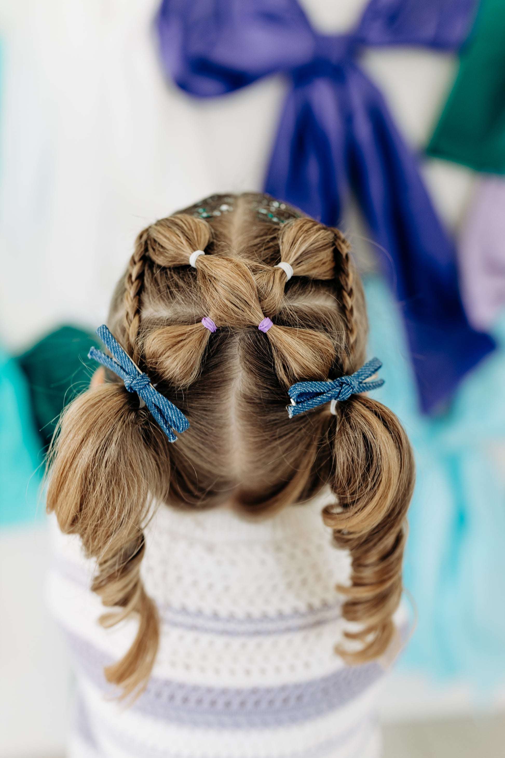 Mini Denim Pigtails