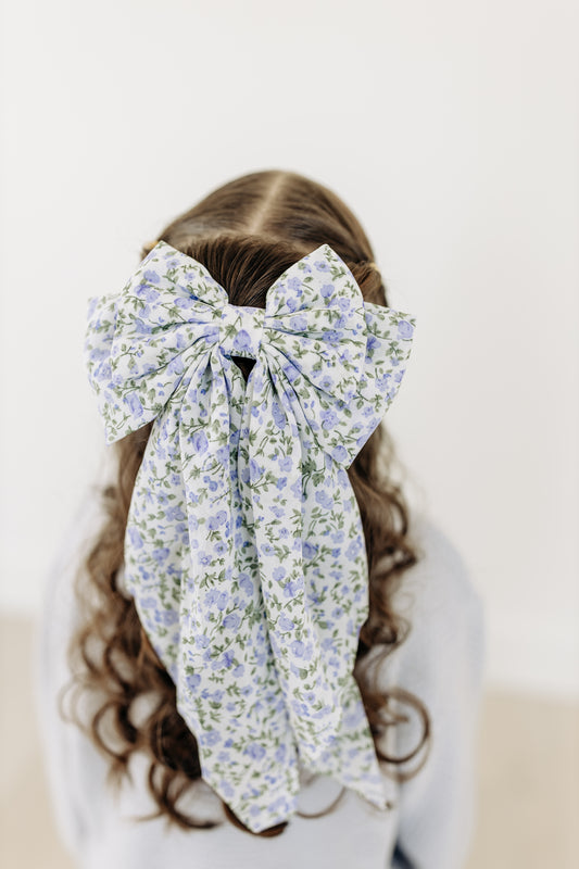 Purple Oversized Floral Bow