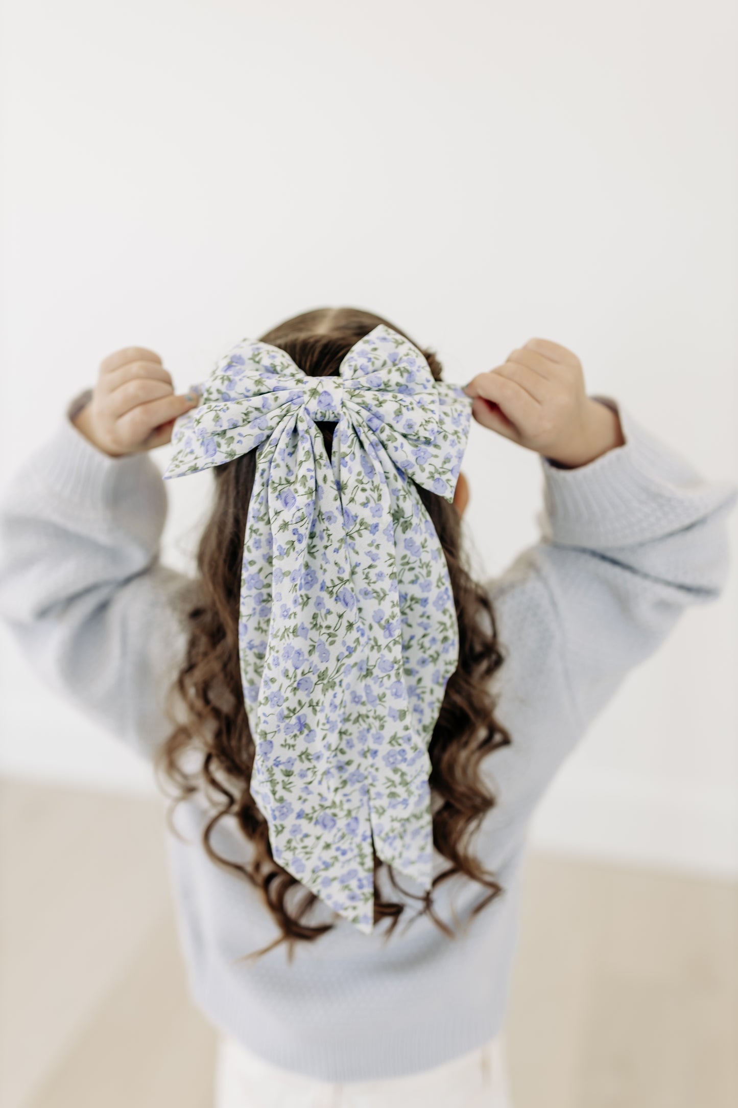 Purple Oversized Floral Bow