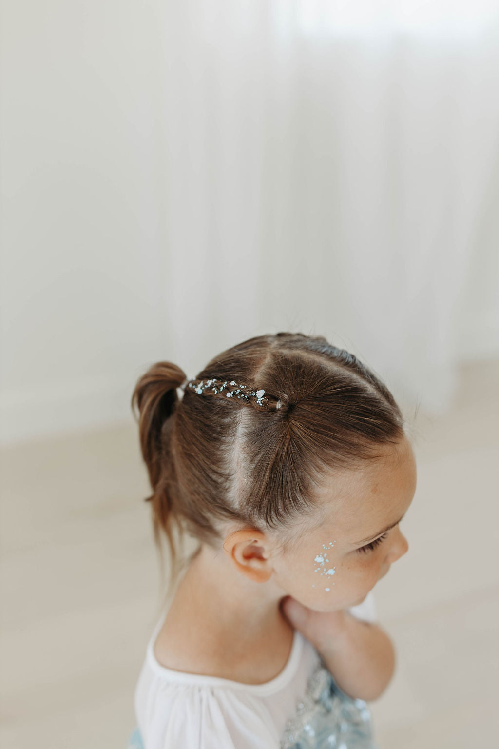 Buy Light Blue, White Hair Glitter Online
