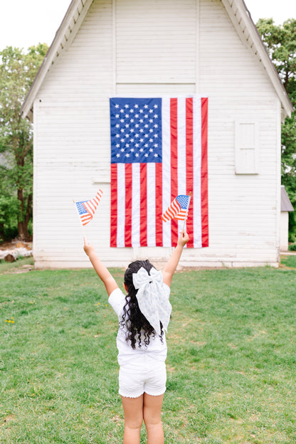 Blue Bow Oversized Bow