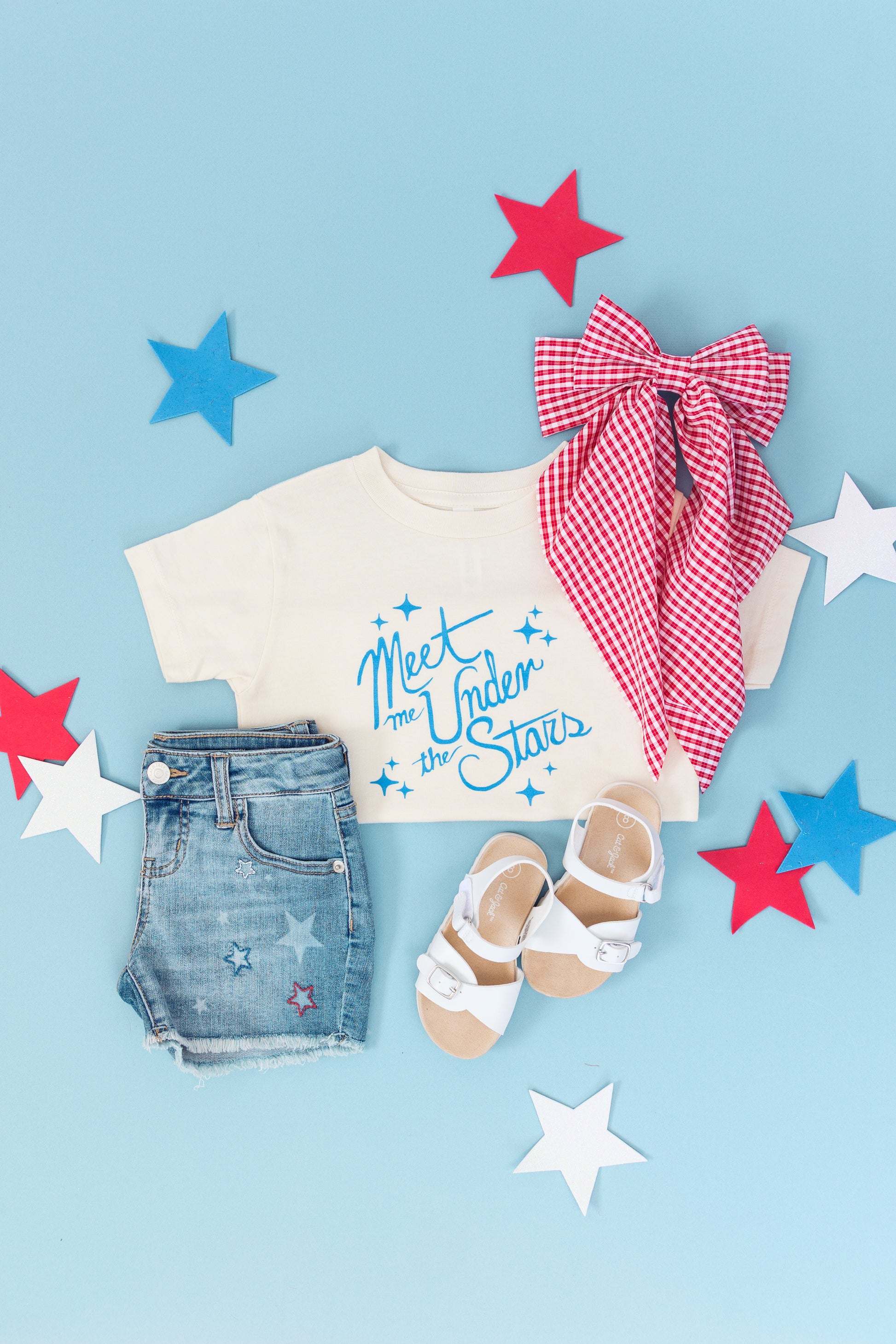 Red Gingham Oversized Bow