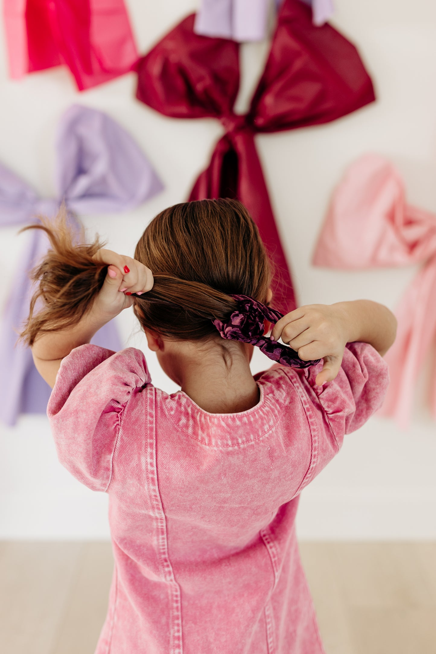 Purple Leopard Scrunchie