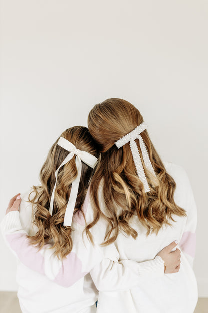 Ivory Satin Bow