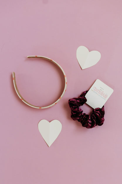 Pink Heart Headband
