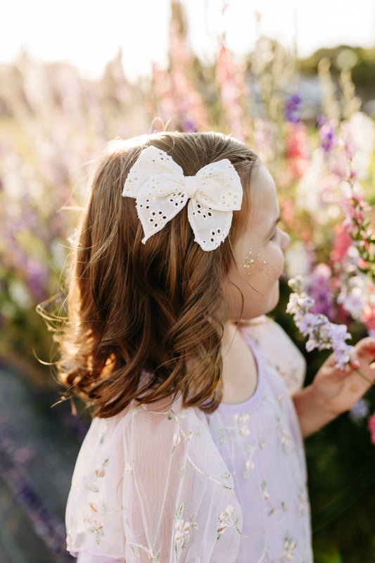 White Hair Bow
