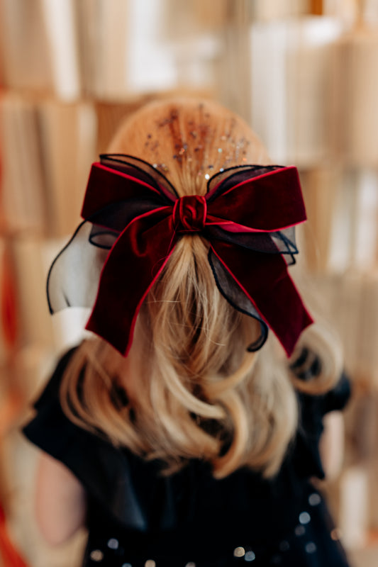 Maroon Layered Bow