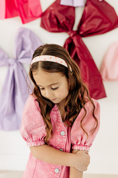 Pink Heart Headband