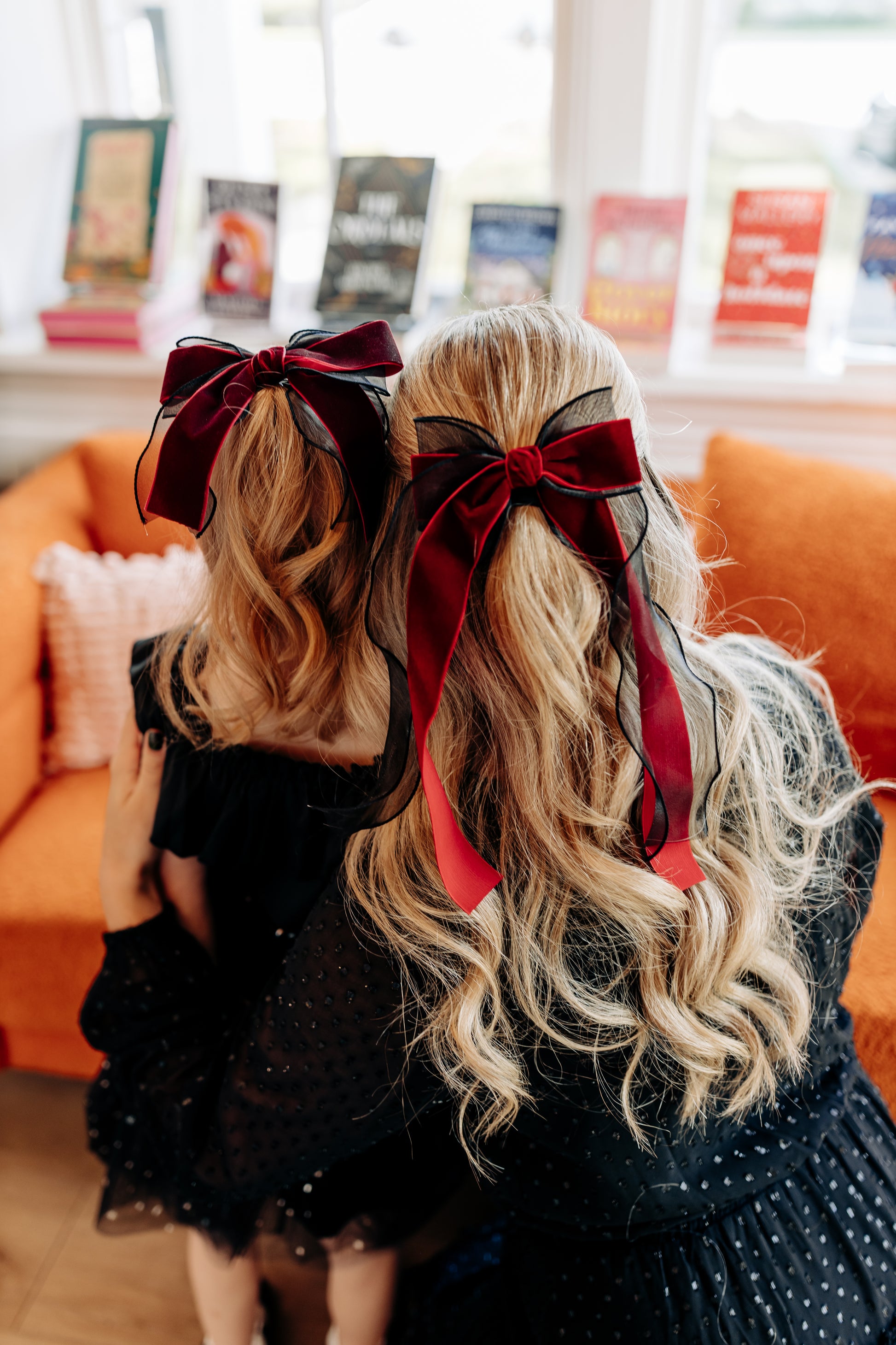 Oversized Maroon Layered Bow
