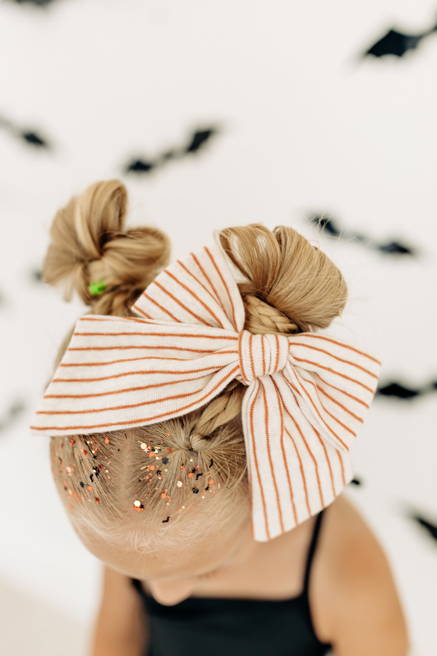 Orange Striped Bow