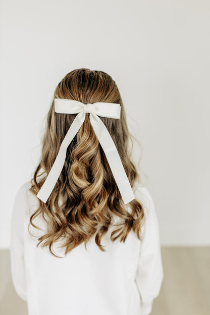 Ivory Satin Bow