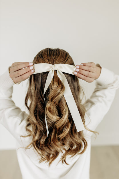 Ivory Satin Bow